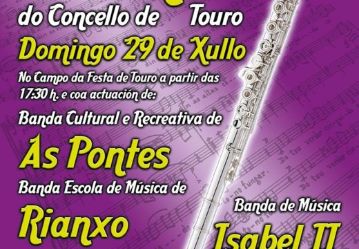 Touro celebra o próximo domingo, 29 de xullo, o seu XVI Festival de Bandas